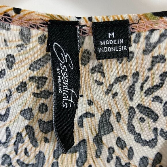 Essentials By Milano Leopard Print Jersey Knit V-Neck Dress, Medium - Picture 6 of 13